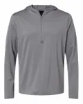 Lightweight Performance Quarter-Zip Hooded Pullover Grey Three