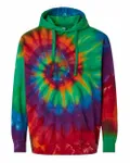 Multi-Color Spiral Tie-Dyed Hooded Sweatshirt Michelangelo Spiral
