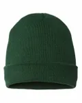 USA-Made 12" Cuffed Beanie Forest Green