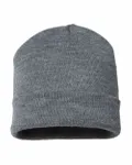 USA-Made 12" Cuffed Beanie Heather Grey