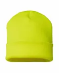 USA-Made 12" Cuffed Beanie Neon Yellow