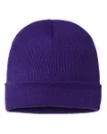 USA-Made 12" Cuffed Beanie PURPLE
