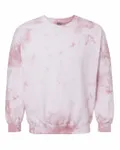 Blended Tie-Dyed Crewneck Sweatshirt Rose Crystal