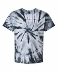 Contrast Cyclone Tie-Dyed T-Shirt BLACK