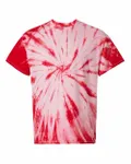 Contrast Cyclone Tie-Dyed T-Shirt RED