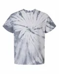 Contrast Cyclone Tie-Dyed T-Shirt SILVER