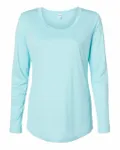 Women's Long Islander Performance Long Sleeve T-Shirt Aqua Blue