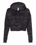 Women’s Lightweight Crop Hooded Sweatshirt BLACK CAMO