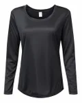 Women's Long Islander Performance Long Sleeve T-Shirt BLACK