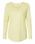 Women's Long Islander Performance Long Sleeve T-Shirt Pale Yellow