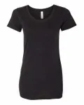 Bella + Canvas Ladies' Triblend Short-Sleeve T-Shirt Black Heather Triblend
