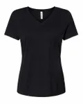 Bella + Canvas Ladies' Relaxed Triblend V-Neck T-Shirt Solid Black Triblend