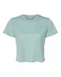 Bella + Canvas Ladies' Flowy Cropped T-Shirt Dusty Blue