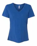 Bella + Canvas Ladies' Relaxed Triblend V-Neck T-Shirt True Royal Triblend