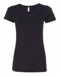 Bella + Canvas Ladies' Triblend Short-Sleeve T-Shirt Solid Black Triblend