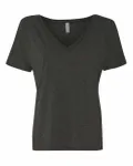 Bella + Canvas Ladies' Slouchy V-Neck T-Shirt Dark Grey Heather