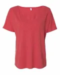 Bella + Canvas Ladies' Slouchy V-Neck T-Shirt Red Triblend