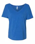 Bella + Canvas Ladies' Slouchy V-Neck T-Shirt True Royal Triblend