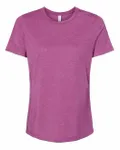 Bella + Canvas Ladies' Relaxed Heather CVC Short-Sleeve T-Shirt Heather Magenta