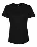 Bella + Canvas Ladies' Relaxed Heather CVC Short-Sleeve T-Shirt Solid Black Blend