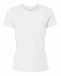 Bella + Canvas Ladies' Relaxed Heather CVC Short-Sleeve T-Shirt Solid White Blend