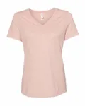 Bella + Canvas Ladies' Relaxed Heather CVC Jersey V-Neck T-Shirt Heather Peach