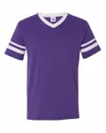 Augusta Sportswear Adult Sleeve Stripe Jersey Purple/ White