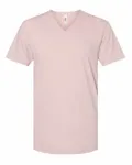 American Apparel Unisex CVC V-Neck T-Shirt Heather Blush