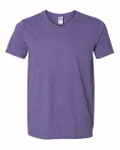 Gildan Adult Softstyle V-Neck T-Shirt Heather Purple