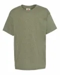 Hanes Youth 50/50 T-Shirt Heather Green