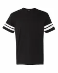 LAT Men's Football T-Shirt Black Solid/ White