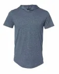 Next Level Apparel Unisex Mock Twist Short Sleeve Hoody T-Shirt Indigo