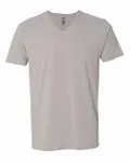 Next Level Apparel Men's Sueded V-Neck T-Shirt Light Grey