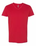 Next Level Apparel Men's Sueded V-Neck T-Shirt RED
