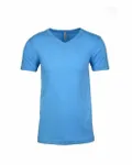 Next Level Apparel Men's Sueded V-Neck T-Shirt Turquoise