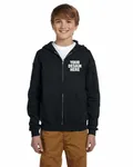 Jerzees Youth 8 oz. NuBlend Fleece Full-Zip Hooded Sweatshirt BLACK