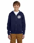 Jerzees Youth 8 oz. NuBlend Fleece Full-Zip Hooded Sweatshirt J Navy