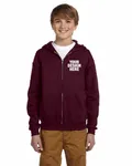 Jerzees Youth 8 oz. NuBlend Fleece Full-Zip Hooded Sweatshirt Maroon