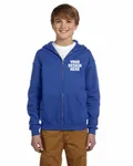 Jerzees Youth 8 oz. NuBlend Fleece Full-Zip Hooded Sweatshirt ROYAL