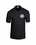 Gildan Adult 6 oz. 50/50 Jersey Polo BLACK