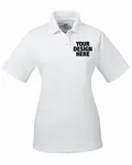 UltraClub Ladies' Cool & Dry Stain-Release Performance Polo WHITE