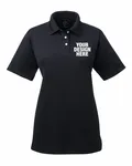 UltraClub Ladies' Cool & Dry Stain-Release Performance Polo BLACK