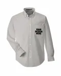 Devon & Jones Men's Crown Woven Collection Solid Broadcloth SILVER