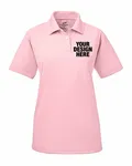 UltraClub Ladies' Cool & Dry Stain-Release Performance Polo Pink