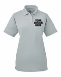 UltraClub Ladies' Cool & Dry Stain-Release Performance Polo SILVER