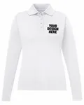 CORE365 Ladies' Pinnacle Performance Long-Sleeve Piqu Polo WHITE