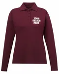 CORE365 Ladies' Pinnacle Performance Long-Sleeve Piqu Polo Burgundy