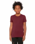 Bella + Canvas Youth Triblend Short-Sleeve T-Shirt Maroon Triblend