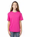 Threadfast Apparel Youth Ultimate CVC T-Shirt Hot Pink