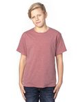 Threadfast Apparel Youth Ultimate CVC T-Shirt Maroon Heather